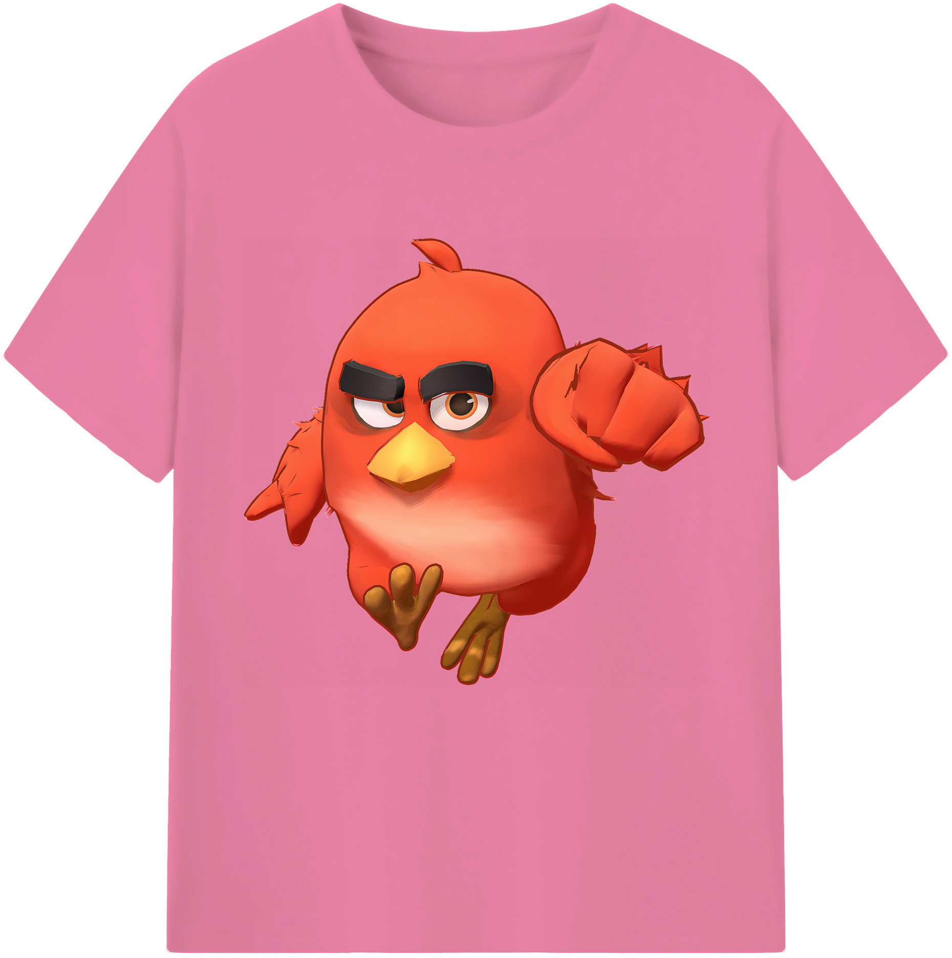 （画像用） Angry Birds アングリーバード 綿100％半袖Tシャツ（フロントプリント）